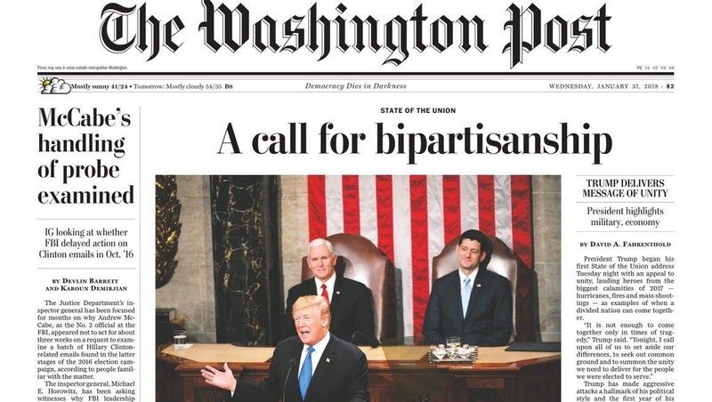 Tỷ phú Jeff Bezos hiện là chủ sở hữu của tờ The Washington Post. (Ảnh: The Scrbblr)