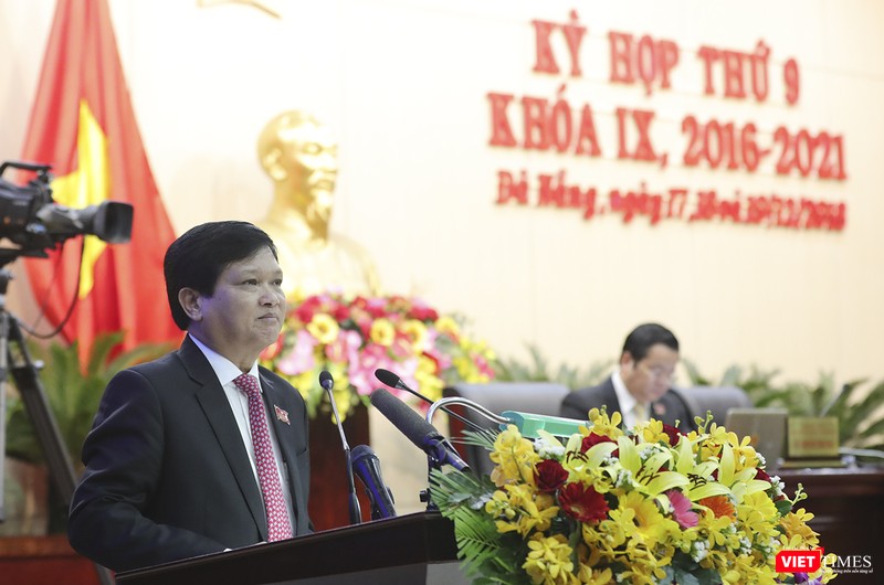 Ông Nguyễn Nho Trung-Chủ tịch HĐND TP Đà Nẵng phát biểu khai mạc kỳ họp