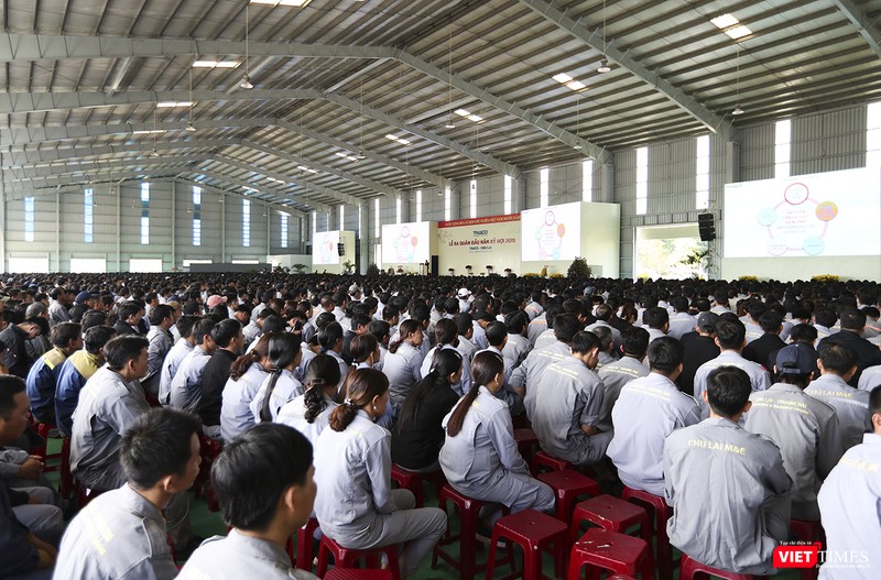 Sự kiện Lễ ra quân năm 2019 của Thaco có sự tham dự của hơn 8.400 cán bộ, công nhân, đại diện cho gần 10.000 cán bộ, công nhân làm việc tại Thaco