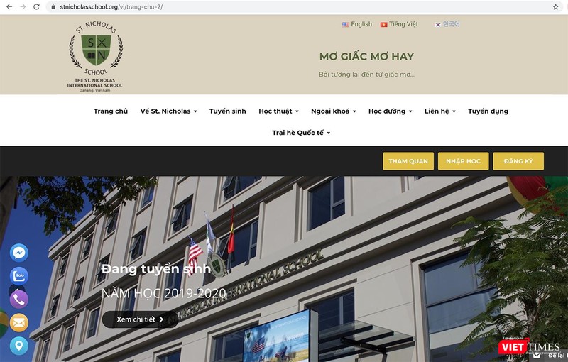 Trang tin điện tử của trường St.Nicholas School đăng tải thông tin lmạo danh à trường quốc tế Trang tin điện tử của trường St.Nicholas School đăng tải thông tin lmạo danh à trường quốc tế