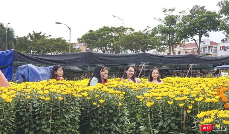 Các thiếu nữ cùng "đọ sắc" với hoa xuân