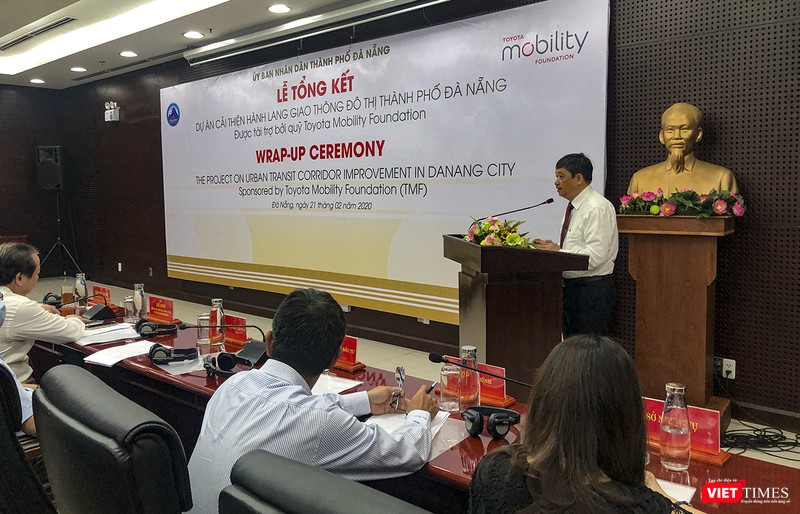 Ông Đặng Việt Dũng - Phó Chủ tịch Thường Trực UBND TP Đà Nẵng phát biểu tại sự kiện tổng kết dự án