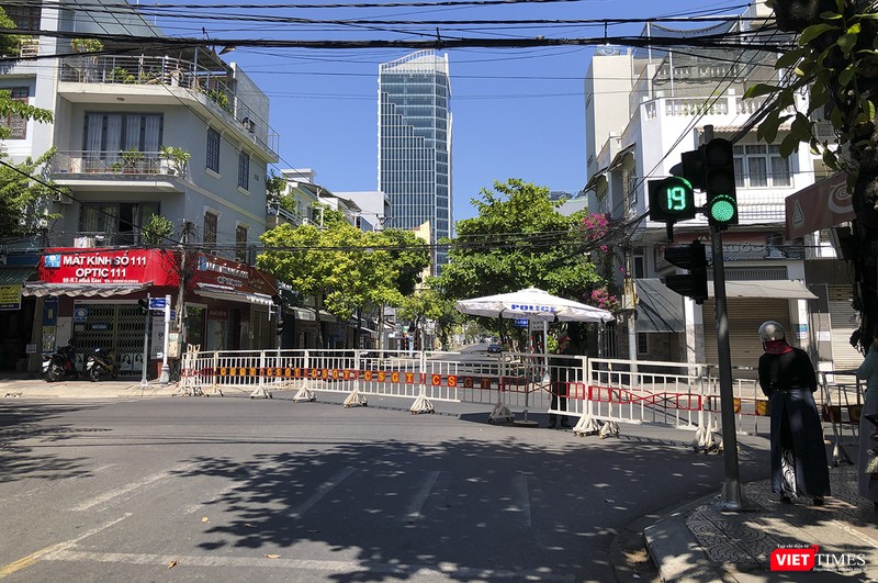 Chốt phong tỏa tại ngã tư Nguyễn Thị Minh Khai-Hải Phòng