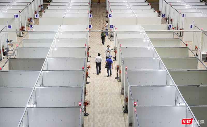 Bệnh viện dã chiến Tiên Sơn trong công đoạn hoàn thiện