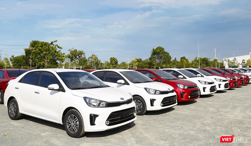 Xe du lịch Kia Soluto do Thaco sản xuất tại Khu Công nghiệp Thaco Chu Lai (Quảng Nam)