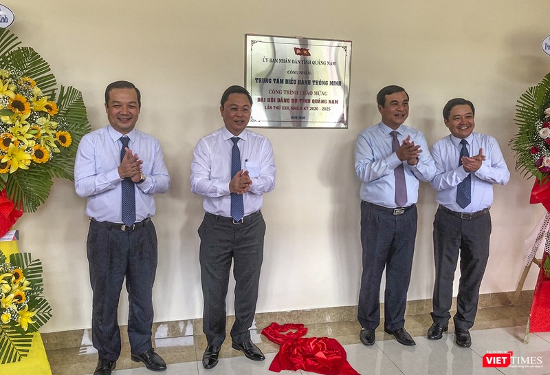 Lãnh đạo UBND tỉnh Quảng Nam tại sự kiện đưa Hệ thống IOC Quảng Nam vào hoạt động.