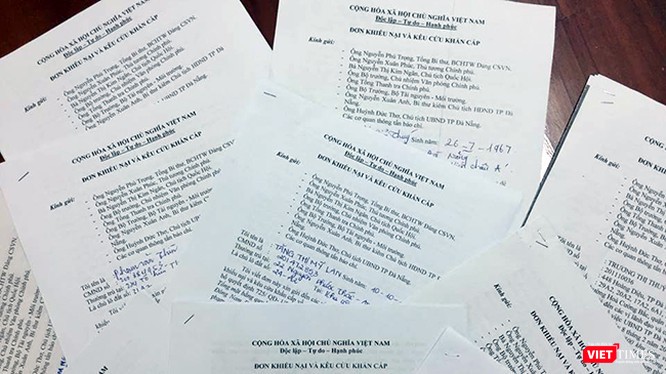 Đơn thư của các người dân kéo dài hơn 10 năm nay