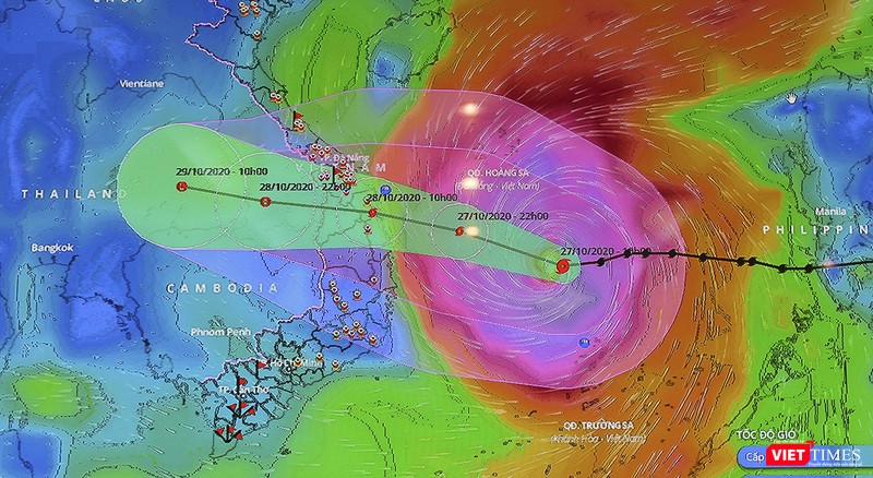 Diễn biến đường đi của bão số 9
