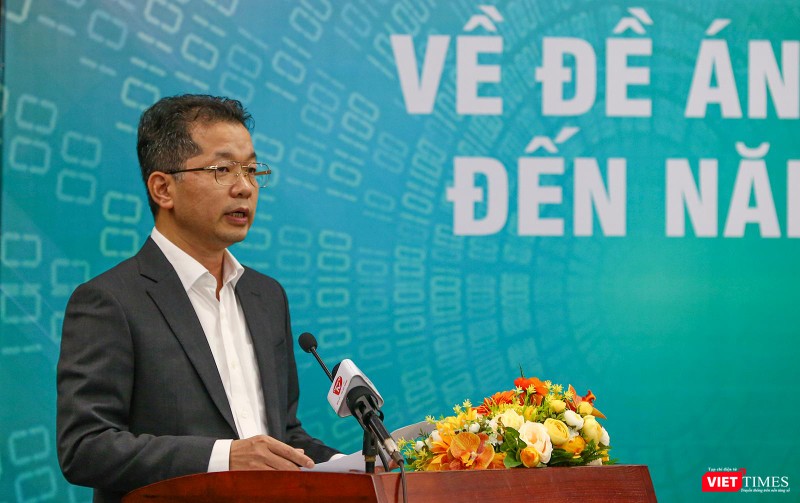 Ông Nguyễn Văn Quảng - Bí thư Thành ủy Đà Nẵng phát biểu tại Hội thảo chuyên gia về Đề án chuyển đổi số TP Đà Nẵng đến năm 2025, định hướng đến năm 2030