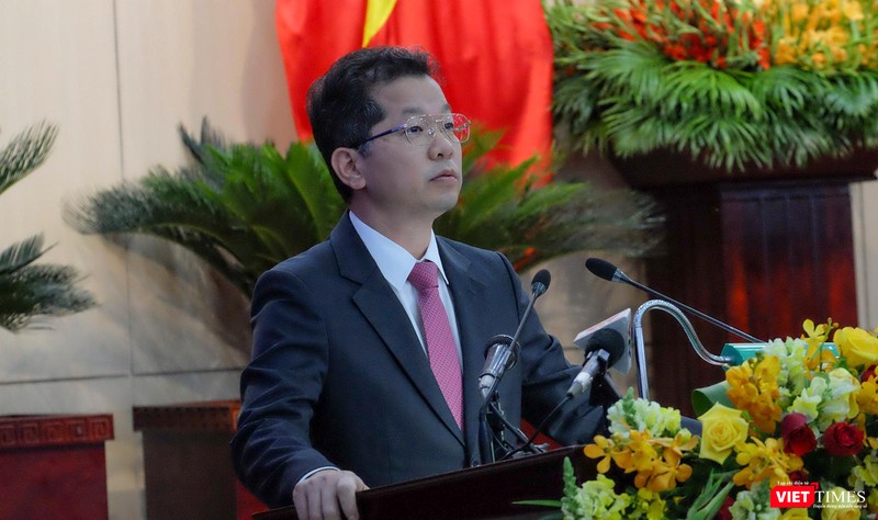 Ông Nguyễn Văn Quảng - Bí thư Thành uỷ Đà Nẵng phát biểu chỉ đạo tại kỳ họp thứ 17, HĐND TP Đà Nẵng khoá IX nhiệm kỳ 2016-2021