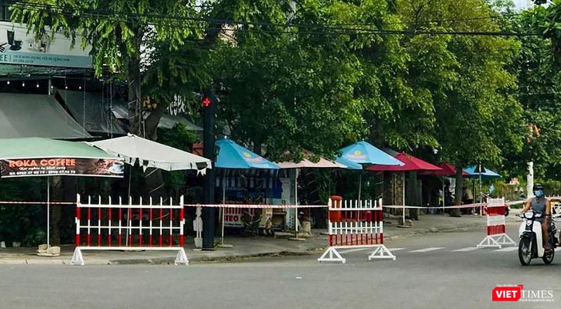 Một chốt kiểm soát dịch COVID-19 trên địa bàn TP Hội An (Quảng Nam)