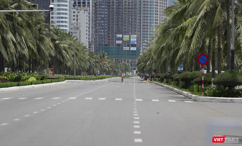 Tuyến đường Võ Nguyên Giáp trong những ngày phong toả