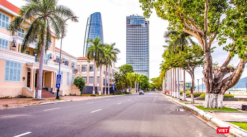 Một góc đường Bạch Đằng trong ngày giãn cách