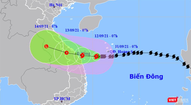 Đường đi của bão số 5