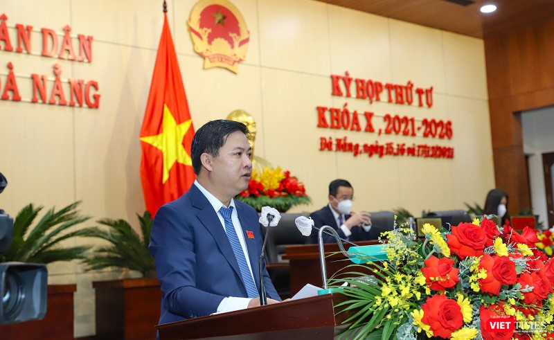 Ông Lương Nguyễn Minh Triết - Phó Bí thư Thường trực Thành ủy, Chủ tịch HĐND TP Đà Nẵng - phát biểu khai mạc kỳ họp