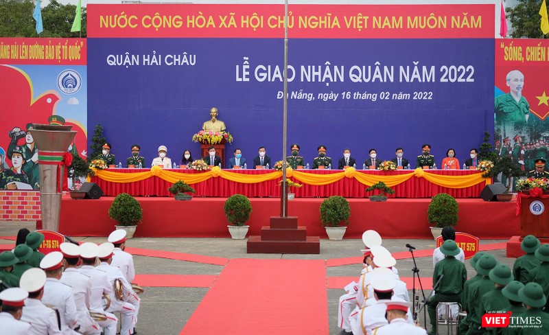 Quang cảnh lễ giao nhận quân năm 2022 tại Đà Nẵng
