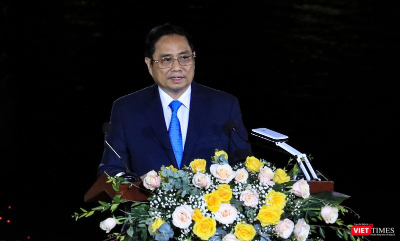 Thủ tướng Chính Phủ Phạm Minh Chính phát biểu tại lễ Khai mạc năm Du lịch Quốc gia – Quảng Nam 2022