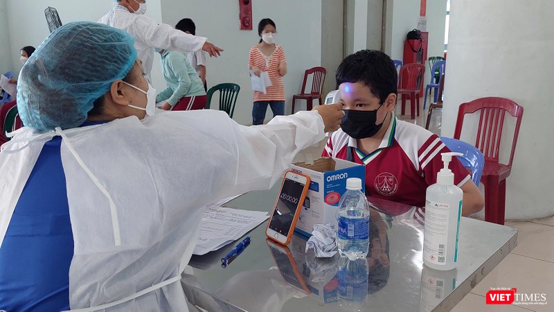 Sáng ngày 22/4, Đà Nẵng tiến hành tiêm vaccine phòng COVID-19 cho trẻ từ 5-12 tuổi trên địa bàn