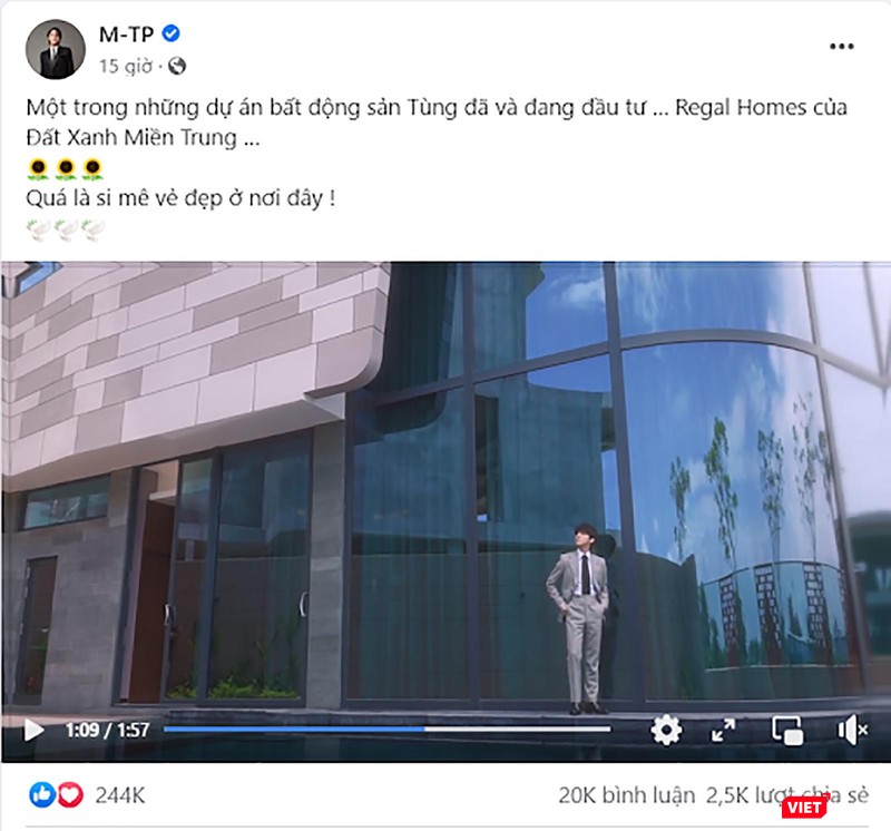 Nam ca sĩ bày tỏ sự thích thú với vẻ đẹp kiệt tác của Regal Victoria.