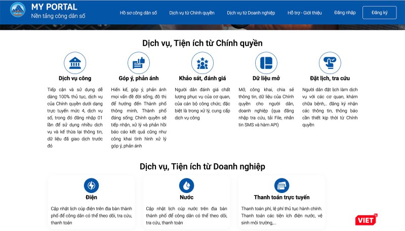 Tiện ích trên ứng dụng Nền tảng công dân số Tiện ích trên ứng dụng Nền tảng công dân số