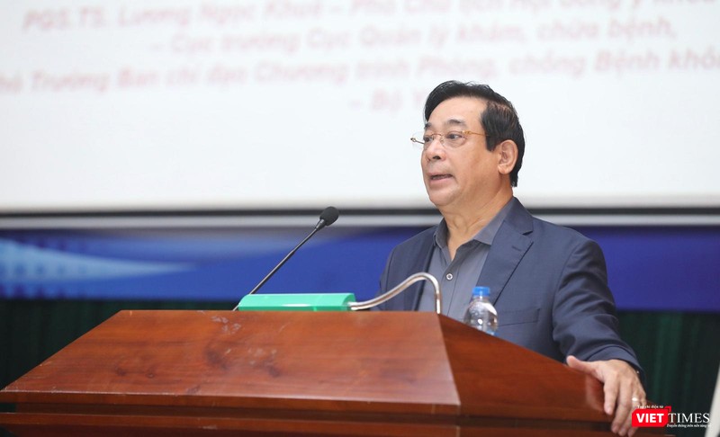 PGS.TS. Lương Ngọc Khuê – Phó Chủ tịch Hội đồng y khoa quốc gia, Cục trưởng Cục Quản lý Khám, chữa bệnh - phát biểu tại sự kiện