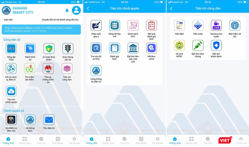 Nền tảng Công dân số - My Portal được tích hợp trên ứng dụng DaNang Smart City sử dụng cho di động