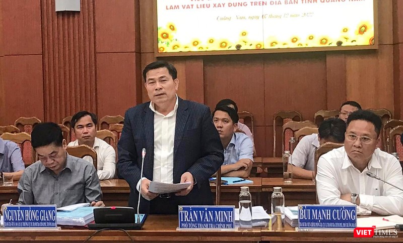 Phó Tổng Thanh tra Chính phủ Trần Văn Minh chủ trì buổi công bố quyết định thanh tra đối với công tác quản lý, sử dụng đất đai, đầu tư xây dựng, khai thác khoáng sản tại Quảng Nam.