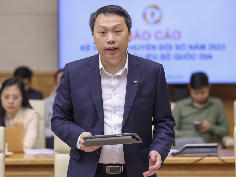 Thứ trưởng Bộ TT&amp;TT Nguyễn Huy Dũng phát biểu tại Hội nghị (Ảnh: VGP/HM)