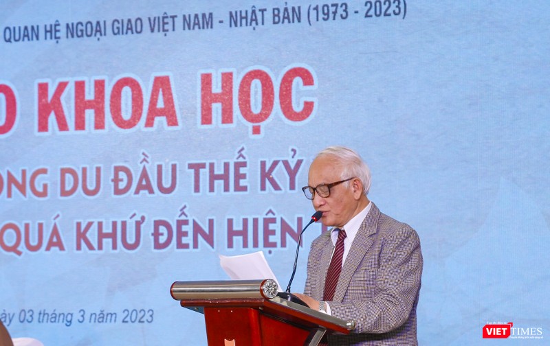 PGS.TS. Trần Đức Cường - Chủ tịch Hội Khoa học Lịch sử Việt Nam phát biểu tại hội thảo