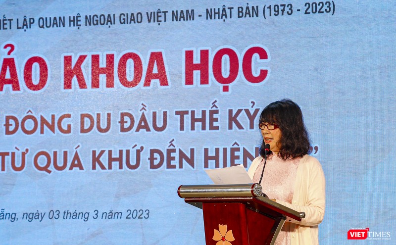 TS. Nguyễn Thị Anh Đào - Hiệu trưởng ĐH Đông Á phát biểu tại sự kiện