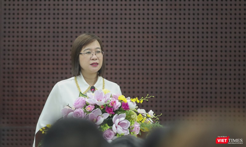 Bà Nguyễn Thu Phương - Phó Giám đốc Sở TT&amp;TT TP Đà Nẵng - phát biểu tại hội nghị