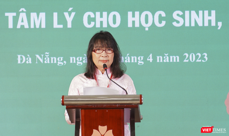 TS. Nguyễn Thị Anh Đào - Hiệu trưởng ĐH Đông Á phát biểu tại hội thảo