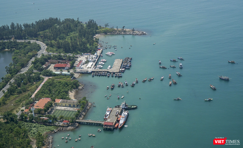 Bến CT15 (bán đảo Sơn Trà, Đà Nẵng) nhìn từ trên cao