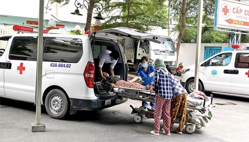 Dịch vụ vận chuyển cấp cứu ở TP HCM (ảnh SYT HCM)