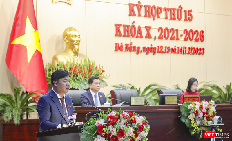 Ông Lương Nguyễn Minh Triết - Chủ tịch HĐND TP Đà Nẵng - phát biểu khai mạc Kỳ họp