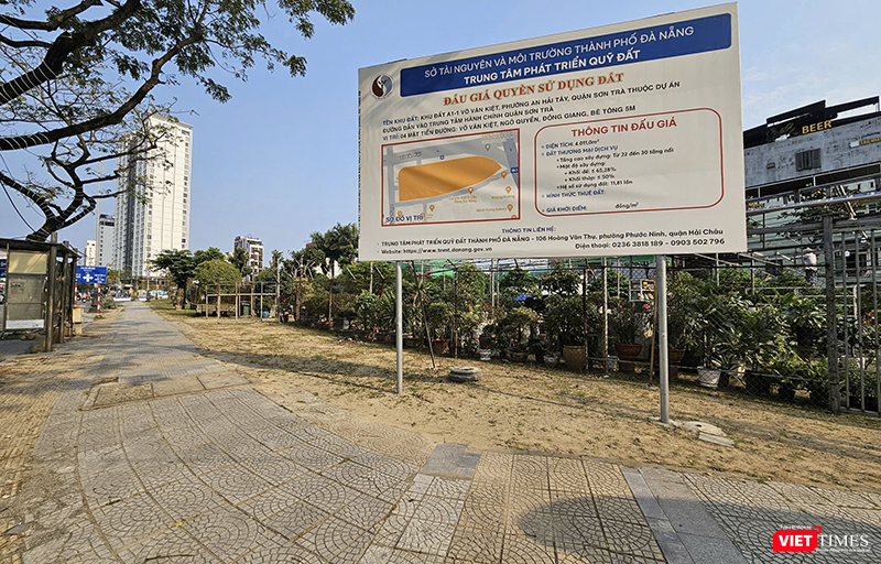 Khu đất "kim cương" hơn 4.000 m2 vừa được UBND TP Đà Nẵng phê duyệt phương án đấu giá quyền sử dụng khu đất.