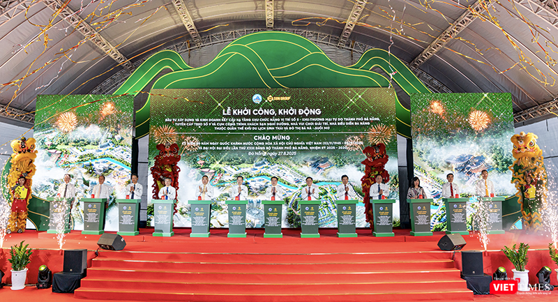 Chiều 27/8, TP Đà Nẵng và Sun Group tổ chức Lễ khởi động Dự án đầu tư xây dựng và kinh doanh kết cấu hạ tầng khu chức năng vị trí số 5, thuộc Khu thương mại tự do thành phố Đà Nẵng.