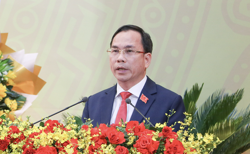 Ông Nguyễn Thanh Hồng, Giám đốc Sở KH&CN thành phố Đà Nẵng phát biểu tham luận tại Đại hội đại biểu lần thứ I Đảng bộ thành phố Đà Nẵng nhiệm kỳ 2025-2030 diễn ra ngày 18/9.