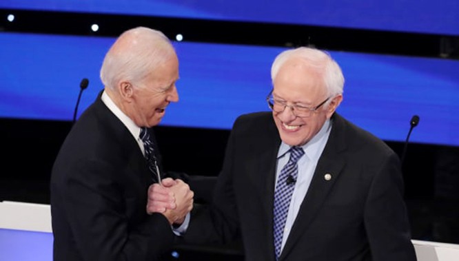 Bernie Sanders và Joe Biden, hai ứng viên đang có cơ hội tốt nhất để trở thành người quyết đấu với Trump tháng 11 này. Bernie Sanders và Joe Biden, hai ứng viên đang có cơ hội tốt nhất để trở thành người quyết đấu với Trump tháng 11 này.