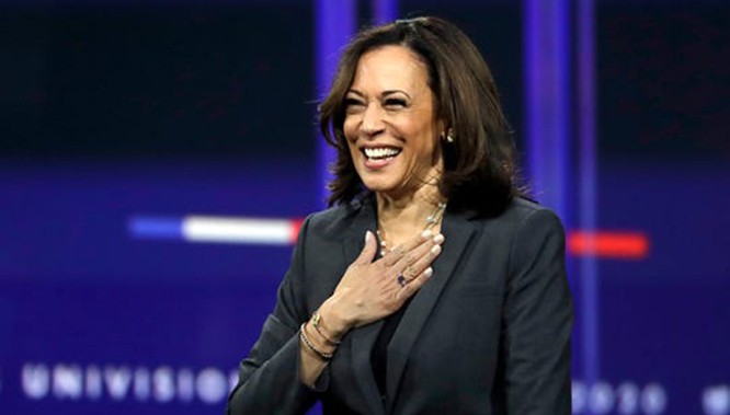 Thượng nghị sĩ Kamala Harris, ứng viên liên danh tranh cử vị trí Phó Tổng thống. Ảnh: AP.