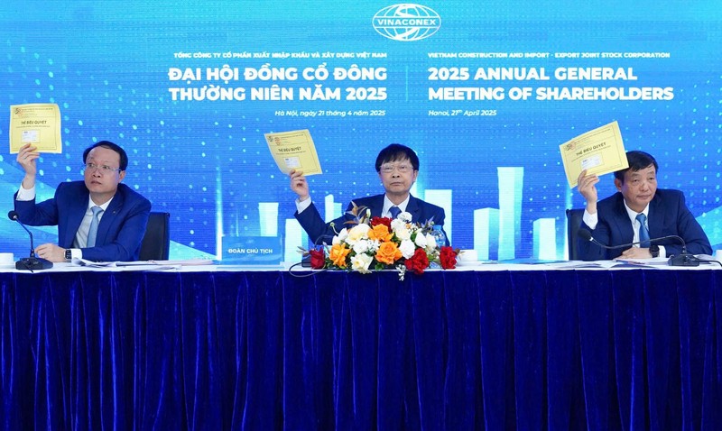 ĐHĐCĐ thường niên năm 2025 của Vinaconex. Ảnh: HT 