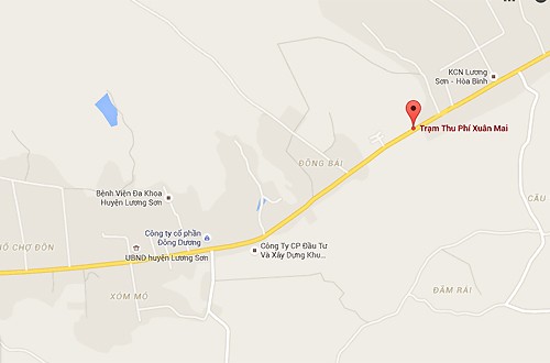 Trạm thu phí Xuân Mai - Hòa Bình trên quốc lộ 6. Trạm thu phí Xuân Mai - Hòa Bình trên quốc lộ 6.