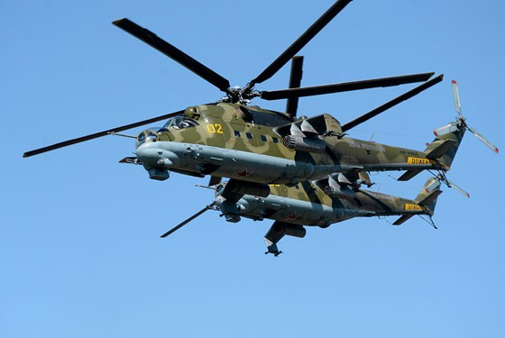 Trực thăng tiến công Mi-24 (RIA) Trực thăng tiến công Mi-24 (RIA)