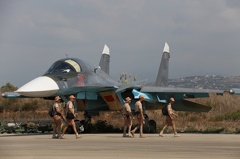 Chiến đấu cơ Su-34 của Nga tham chiến tại Syria    ảnh: RT