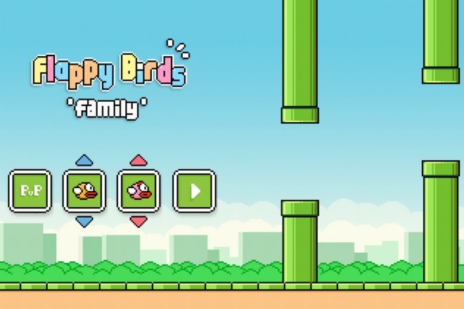 Flappy Birds Family có thể chơi 2 người cùng lúc, chia đôi màn hình tivi. Flappy Birds Family có thể chơi 2 người cùng lúc, chia đôi màn hình tivi.