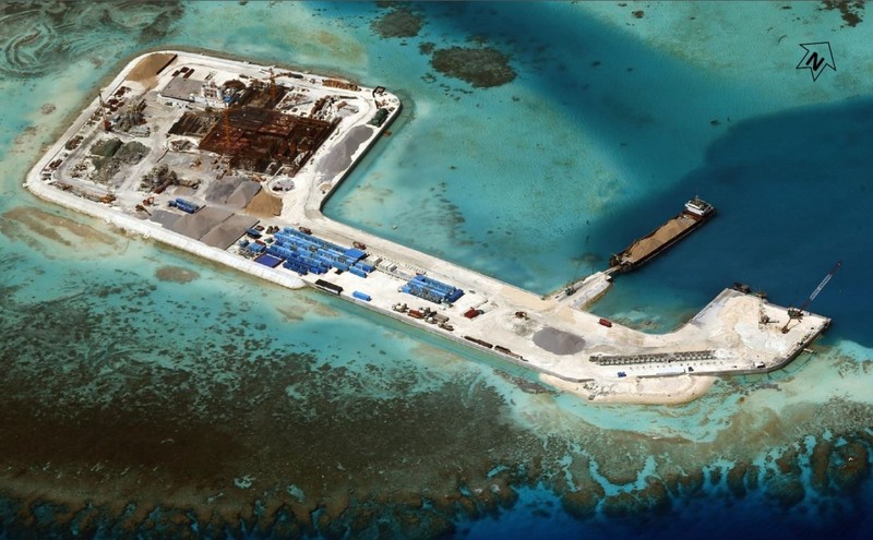 Một trong các đảo nhân tạo Trung Quốc xây dựng trái phép ở quần đảo Trường Sa của Việt Nam