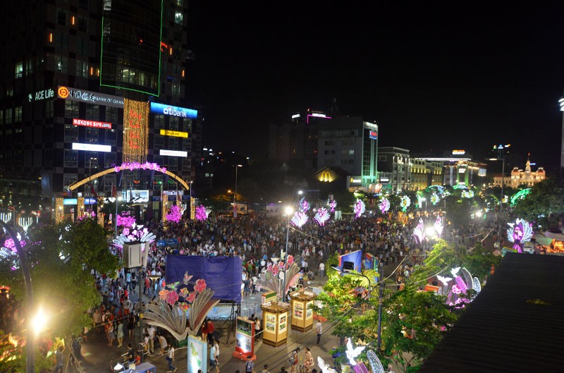 Tân Bí thư Đinh La Thăng dạo đường hoa, chụp selfie với người Sài Gòn ảnh 8 Tân Bí thư Đinh La Thăng dạo đường hoa, chụp selfie với người Sài Gòn ảnh 8