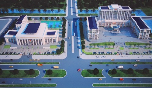 Phối cảnh Trung tâm hành chính TP Thanh Hóa. Ảnh: Lê Hoàng.