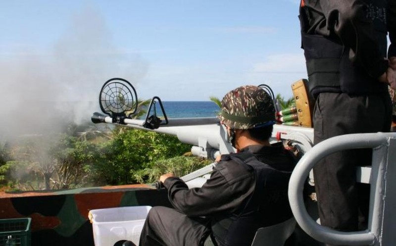 Lính Đài Loan đồn trú trái phép trên đảo Ba Bình ở quần đảo Trường Sa của Việt Nam