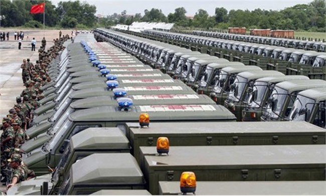 Xe cơ giới Trung Quốc viện trợ cho quân đội Campuchia